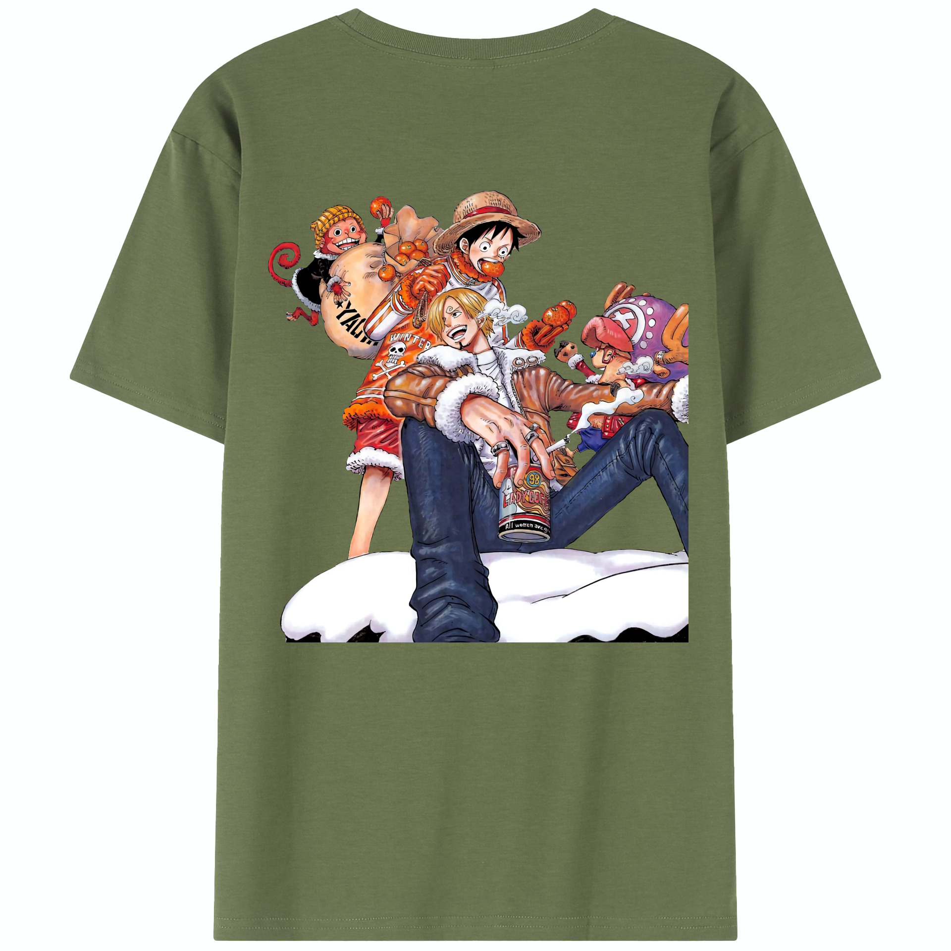 ワンピース サンジ ONE PIECE Sanji 綿100％半袖Tシャツ（背面プリント）